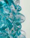 Jarrón Rostrato Turquesa de Cristal de Murano