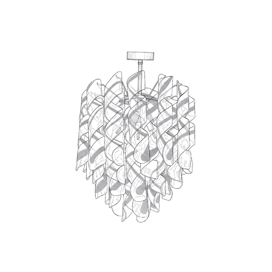 Lámpara de Cristal Espiralado "Torciglioni" de Murano — plano 1
