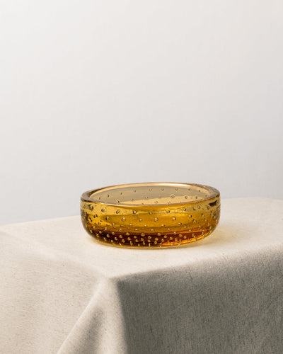 Cenicero Redondo Amarillo de Cristal Murano