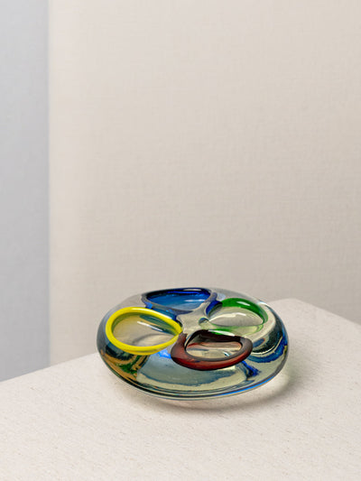 Cenicero Agujeros Colores de Cristal de Murano