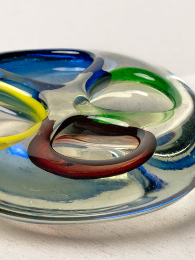 Cenicero Agujeros Colores de Cristal de Murano