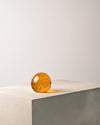 Esfera Pequeña con Burbujas Amarilla de Cristal Murano