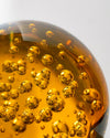 Esfera Pequeña con Burbujas Amarilla de Cristal Murano