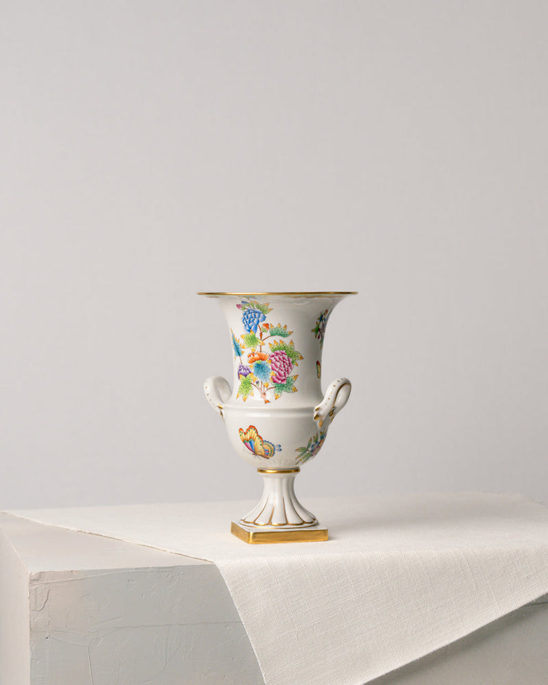 Ánfora de Porcelana con Motivo de Uvas Herend