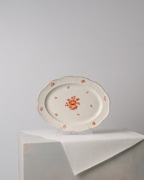 Fuente ovalada Herend Chinese Bouquet Rust