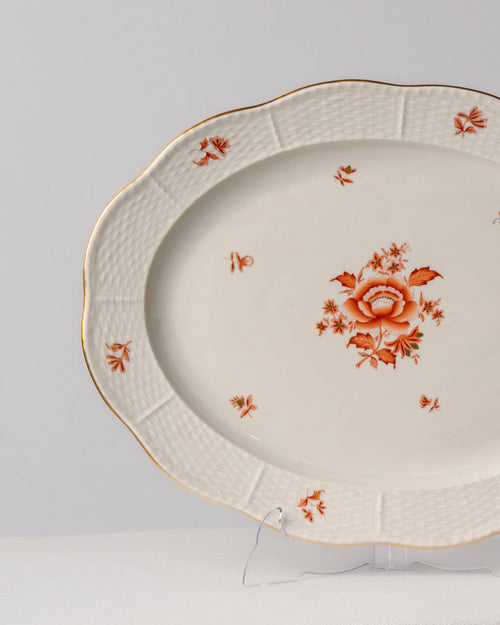 Fuente ovalada Herend Chinese Bouquet Rust