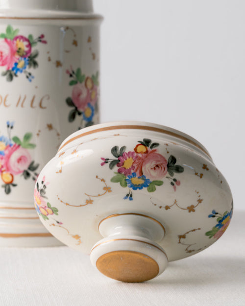 Albarelos de porcelana detalles florales
