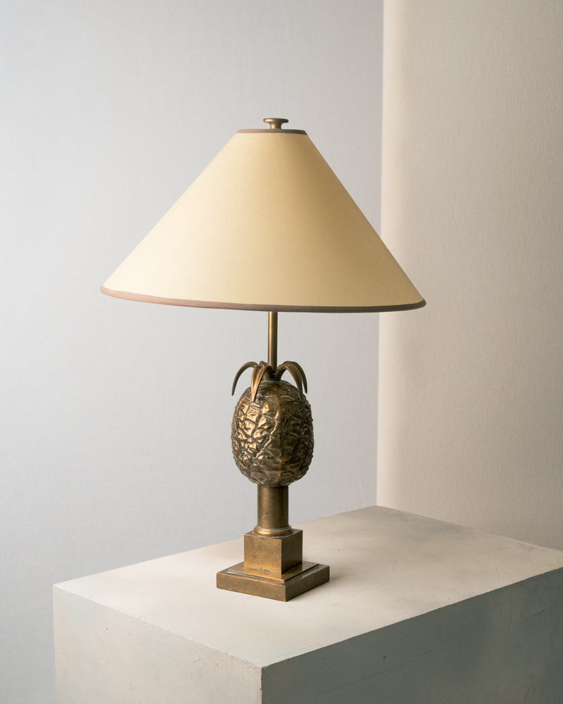 Lámpara Dorada Piña Hollywood Regency Gilt Maison Charles