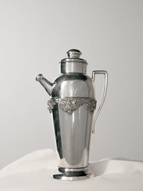 Coctelera Art Decó de alpaca plateada Keystonewear