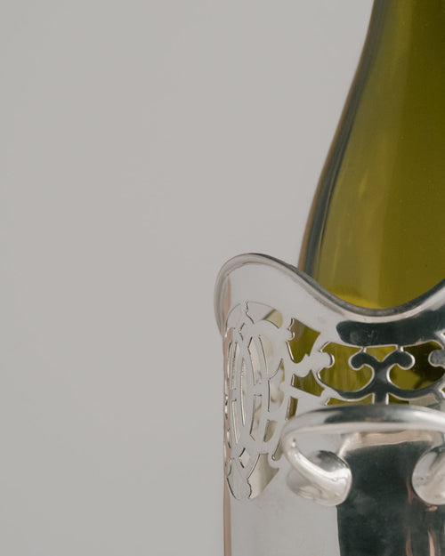 Enfriador de Botella Mid-Century  Plateada Inglesa