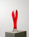Jarrón Alto Rojo de Cristal Murano