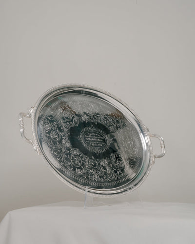 Large 19th-Century English Silver-Plated Gala Tray