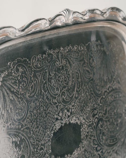 Bandeja de Plateada Rectangular Mediana