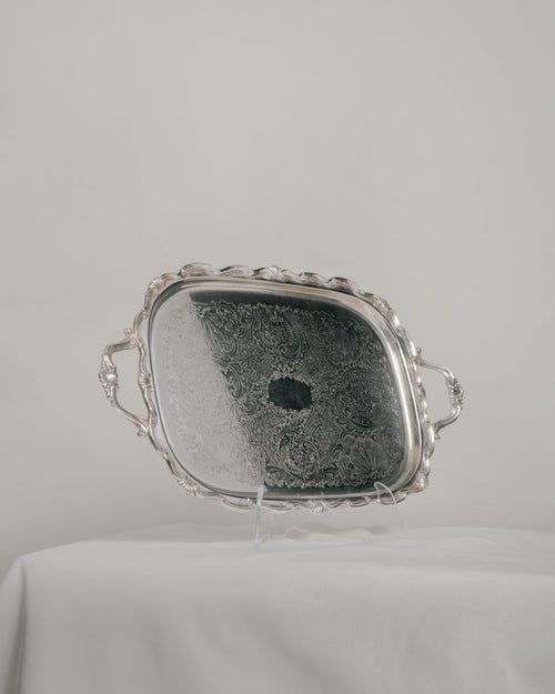 Bandeja de Plateada Rectangular Mediana