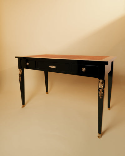 Escritorio Estilo Imperio S. XIX Lacado Negro