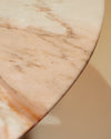Mesa Italiana Redonda de Madera Lacada y Mármol