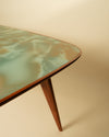 Mesa de Comedor Italiana con Cristal Marmolado