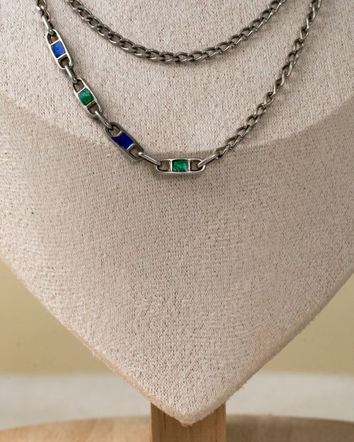 Collar de Estaciones en Plata con Esmaltes Geométricos