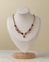 Collar bisoutería piedras moradas