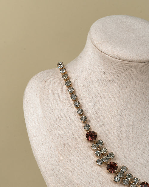 Collar bisoutería piedras moradas