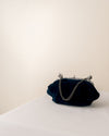 Bolso de terciopelo azul y plata, S.XIX