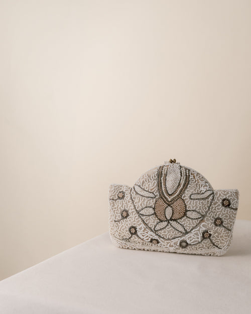 Bolsa bordada Art deco con asa