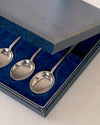 Juego de Cucharillas en Plata de Ley con Granos de Café Esmaltados