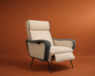 Butaca Reclinable "Mid-Century" de Estilo Italiano