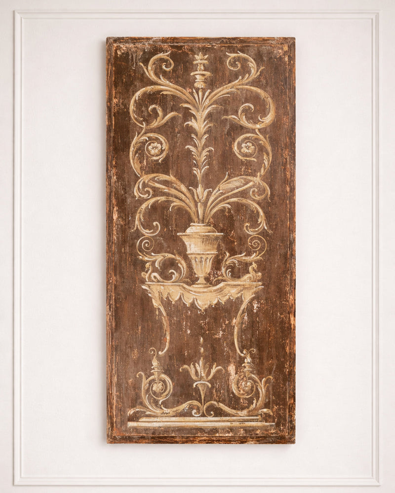 Pareja de Paneles Decorativos en Madera Estilo Barroco