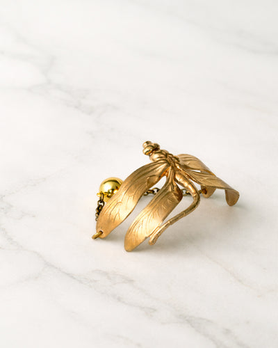 Broche Escultórico "Libélula en Vuelo" Art Nouveau