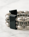 Brazalete de Estaciones en Ónix y Cuentas de Plata