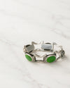 Pulsera de plata con esmalte verde