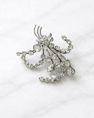 Broche floral bisuterie grande