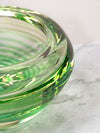 Cenicero Redondo Pequeño Verde de Cristal Murano