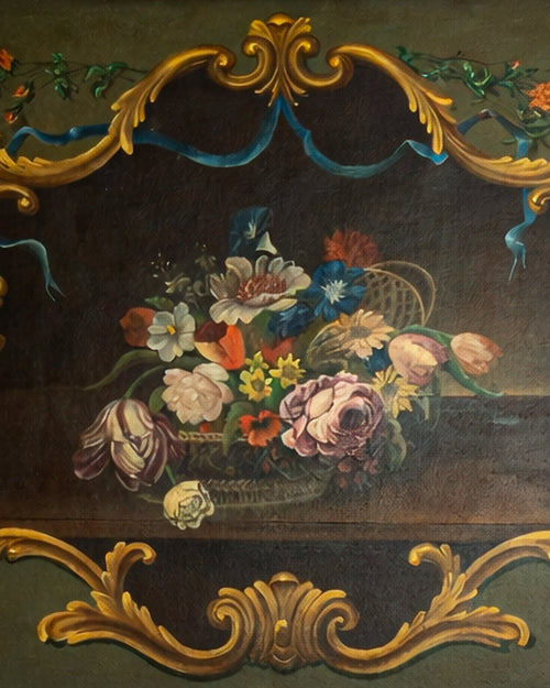 Pareja de Cuadros Oleo Sobre Lienzo Italiano
