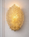Pareja de Apliques de Pared Foglia Cristal de Murano