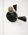 Aplique Diabolo en Negro y Latón con Brazos Articulados