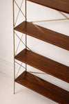 Estantería de Madera con Estructura Cruzada de latón